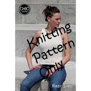 New Bonne Marie Burns Chic Knits Ribby Shell Vest Sweater Knitting Pattern